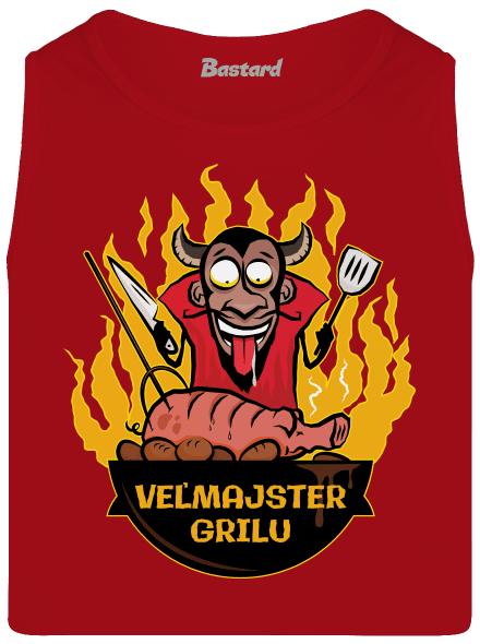Veľmajster grilu pánske tielko Red