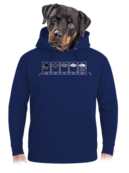 Predpoveď počasia unisex mikina premium Navy