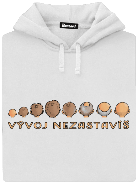 Vývoj nezastavíš dámska mikina klokanka White