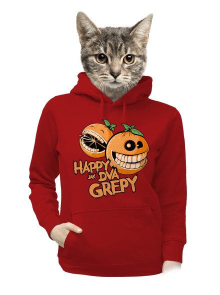 Happy grepy dámska mikina klokanka Red Mal