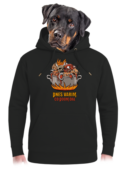 Čo Doom dal unisex mikina premium Dark Black