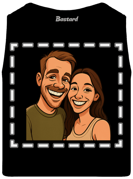 Karikatúra z vlastnej fotky pánske tielko Black