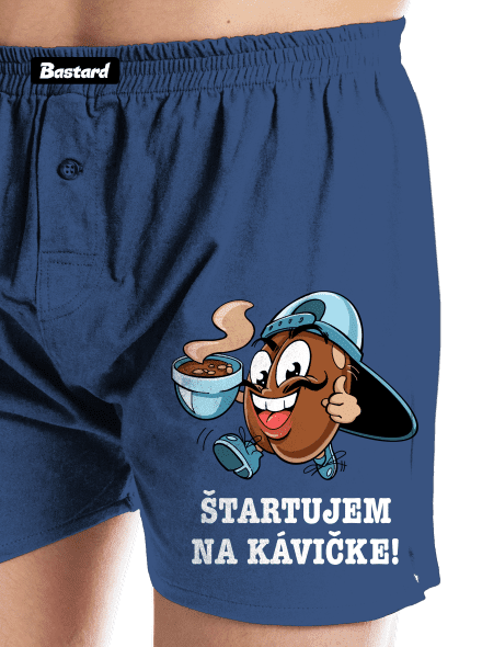 Štartujem na kávičke pánske trenky Blue