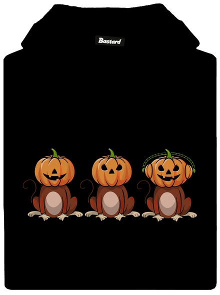 Halloween opičky pánska mikina klokanka Black