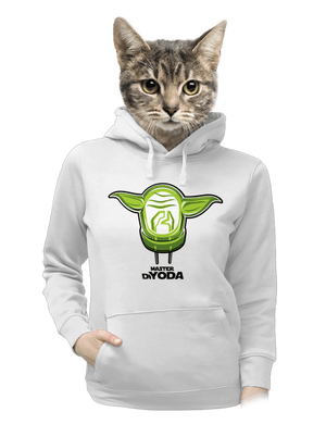 Mistr DiYoda dámska mikina klokanka White