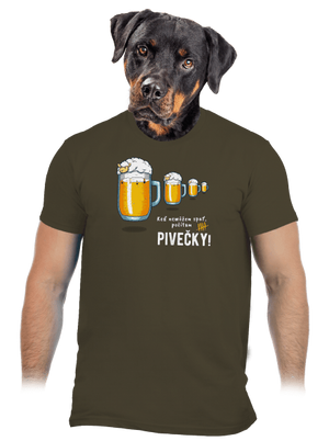 Pivečka pánske tričko Urban Khaki