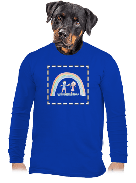 Detské kresby - Nahraj vlastnú pánske dlhý rukáv Royal Blue