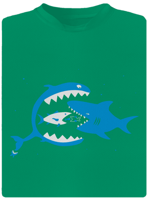 Rybky detské športové tričko Kelly Green Mal