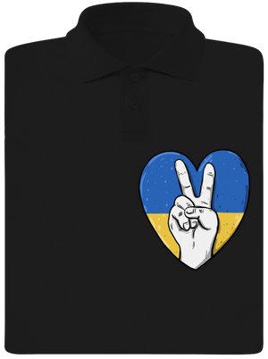 Ukrajina - Mier pánska polokošeľa Black