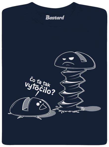 Vytočený pánske tričko Navy