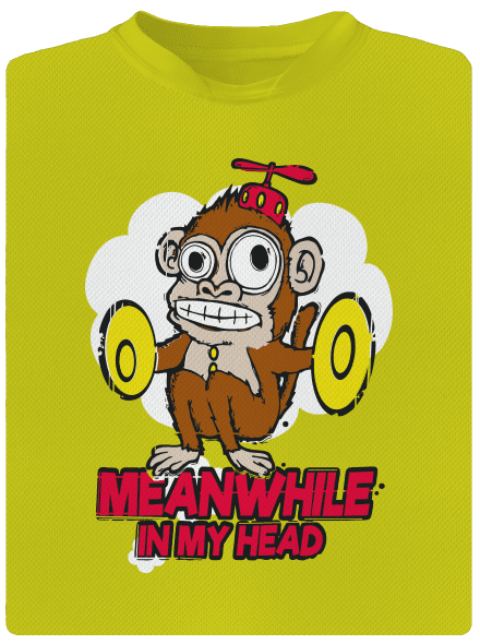 Monkey in my head detské športové tričko Neon Yellow