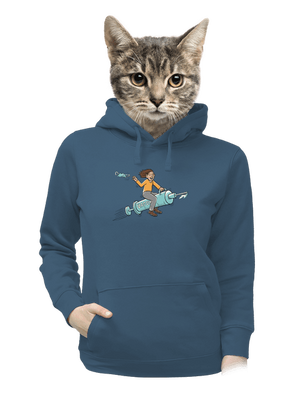 Oslobodenie dámska mikina klokanka Denim