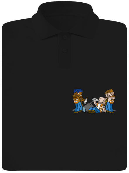 Real Minecraft pánska polokošeľa Black