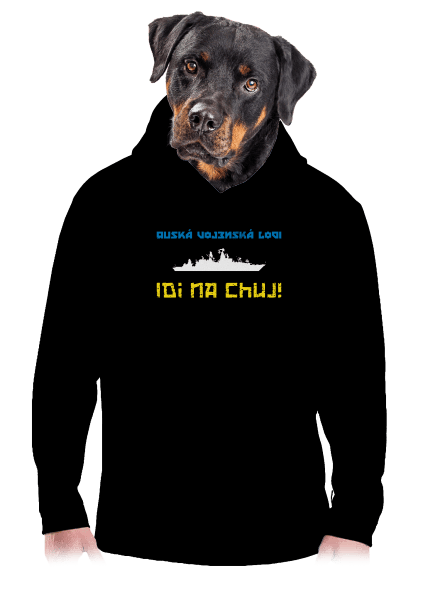 Ukrajina - Lodi idi na chuj pánska mikina klokanka Black