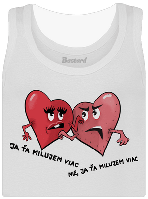 Srdiečka dámske tielko klasické White