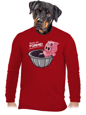 Vo forme pánske dlhý rukáv Red