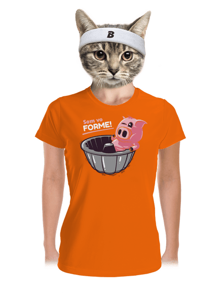 Vo forme dámske športové tričko Neon Orange