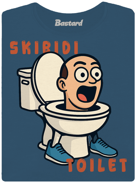 Skibidi Toilet dámske tričko prémium Petrol Blue