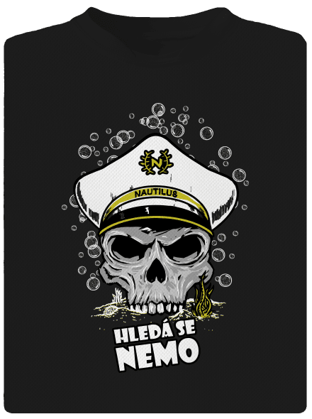Kapitán Nemo detské športové tričko Black