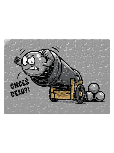 Chceš delo? puzzle White