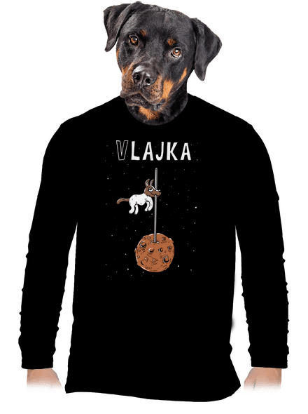 Vlajka pánske dlhý rukáv Black