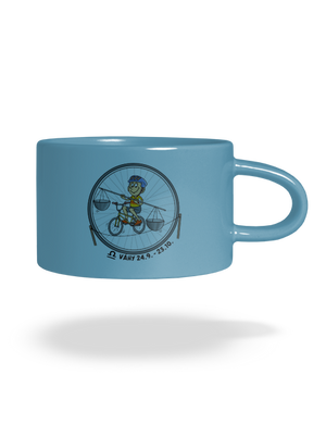 Cyklistický horoskop: Váhy hrnček makronka Blue Macaron