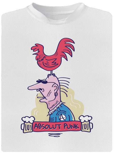 Absolut Punk pánske športové tričko White