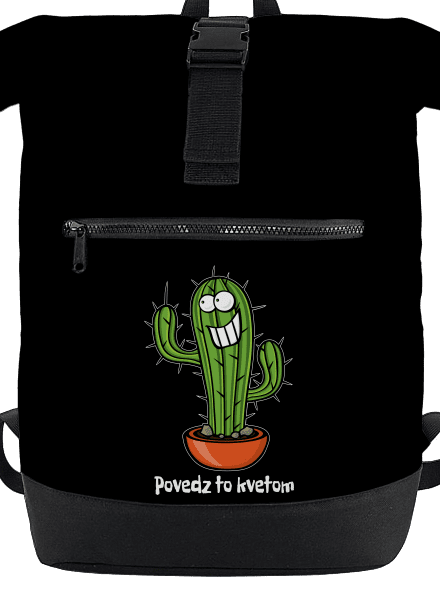 Povedz to kvetom batoh Black