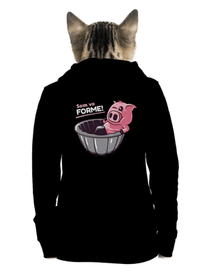 Vo forme dámska mikina na zips Black