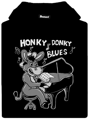 Honky donky blues dámska mikina klokanka Black