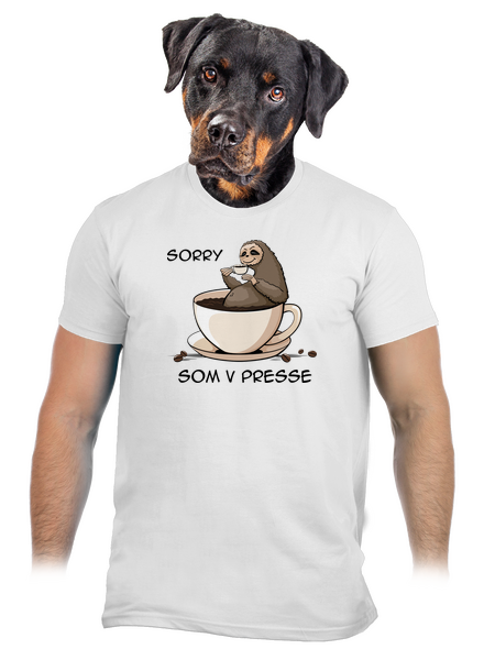 V presse pánske tričko White
