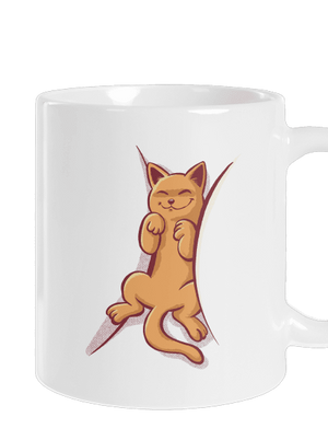 Spiace mačiatko klasický hrnček White