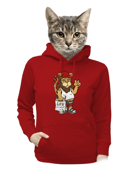 Lvíček dámska mikina klokanka Red Mal