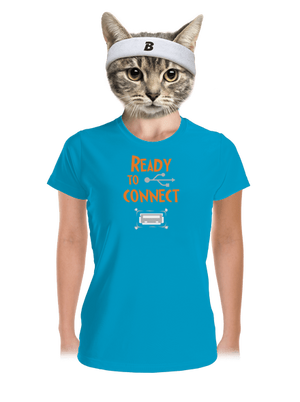 USB pripojenie dámske športové tričko Blue Atol