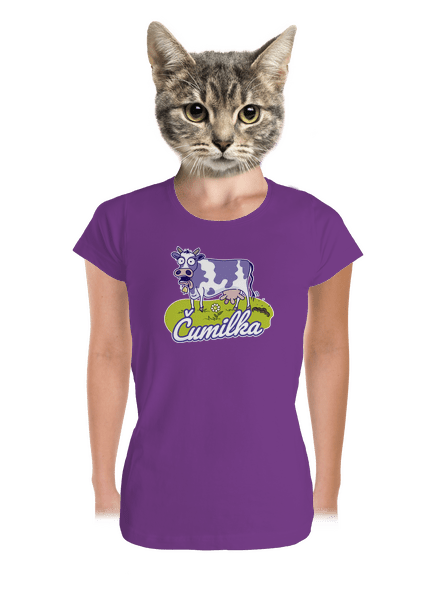 Čumilka dámske tričko prémium Purple