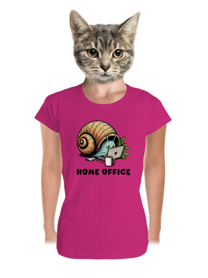 Slimákov home office dámske tričko prémium Magenta