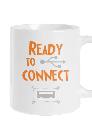 USB pripojenie klasický hrnček White