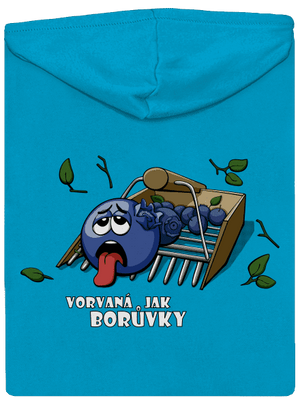 Čučoriedky dámska mikina na zips Blue Atol