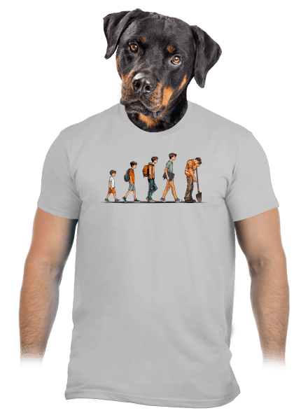 Evolúcia študenta pánske tričko Pacific Grey