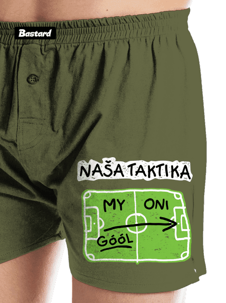 Naša futbalová taktika pánske trenky Khaki