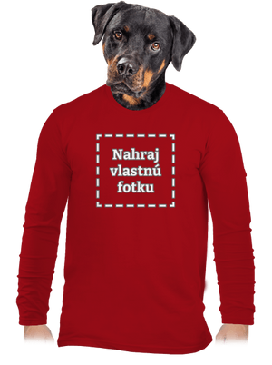 Vlastná potlač pánske dlhý rukáv Red