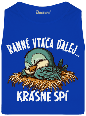Ranné vtáča spí pánske tielko Royal Blue