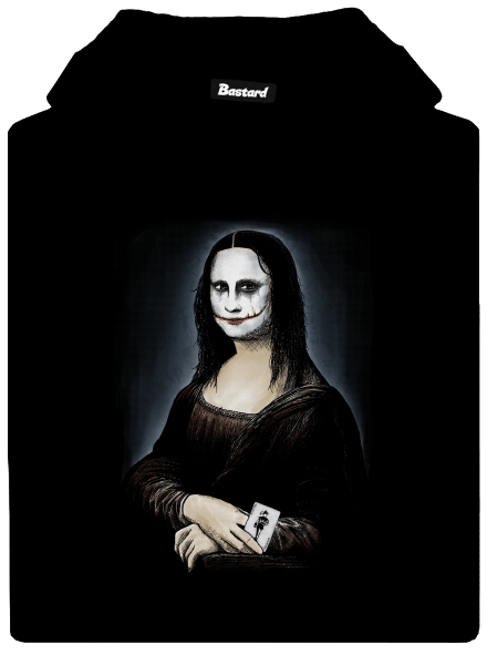 Mona Joker Lisa pánska mikina klokanka Black