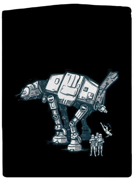 AT-AT pánska mikina na zips Black