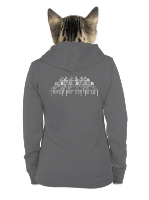 Cimrman: Debil, blbeček dámska mikina na zips Steel Gray