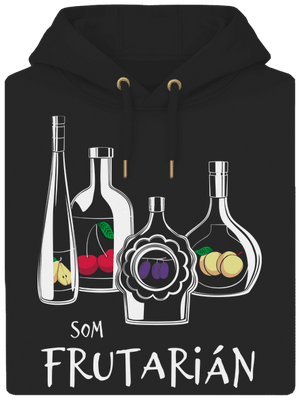 Frutarián unisex mikina premium Dark Black