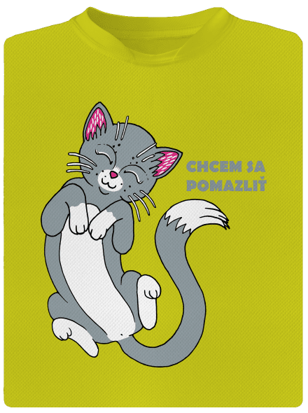 Chcem sa pomazliť detské športové tričko Neon Yellow