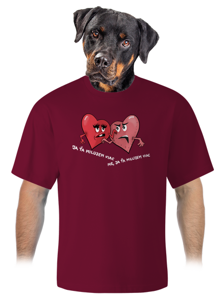 Srdiečka unisex tričko oversized Garnet