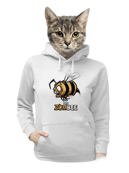 ZomBee - žltá dámska mikina klokanka White