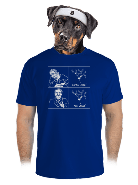 Cimrman: Copak jmelí pánske športové tričko Royal Blue Mal